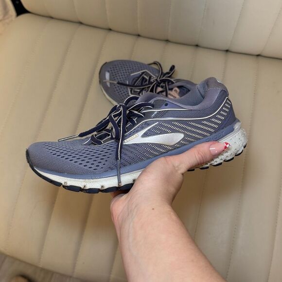 Brooks Shoes - Brooks ghost 12 running shoes size 6 women’s blue purple silver